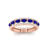 Load image into Gallery viewer, 3-row-cute-stackable-sapphire-band-in-rose-gold-fd11533bgsabl-nl-rg.jpg