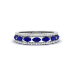 Load image into Gallery viewer, 3-row-cute-stackable-sapphire-band-in-white-gold-fd11533bgsabl-nl-wg.jpg
