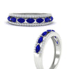 Load image into Gallery viewer, 3-row-cute-stackable-sapphire-band-in-white-gold-fd11533bgsabl-nl-wg.jpg
