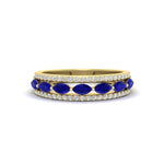 Load image into Gallery viewer, 3-row-cute-stackable-sapphire-band-in-yellow-gold-fd11533bgsabl-nl-yg.jpg
