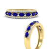Load image into Gallery viewer, 3-row-cute-stackable-sapphire-band-in-yellow-gold-fd11533bgsabl-nl-yg.jpg