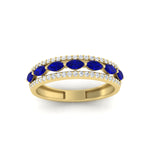 Load image into Gallery viewer, 3-row-cute-stackable-sapphire-band-in-yellow-gold-fd11533bgsabl-nl-yg.jpg
