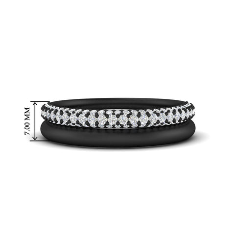 3-row-diamond-wedding-ring-with-plain-band-in-black-gold-FD11403B-NL-BG-HW