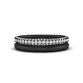 Thumbnail 20 - 3-row-diamond-wedding-ring-with-plain-band-in-black-gold-FD11403B-NL-BG
