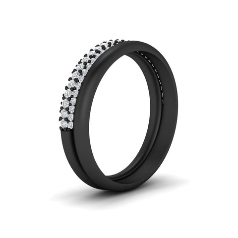 3-row-diamond-wedding-ring-with-plain-band-in-black-gold-FD11403BANGLE2-NL-BG