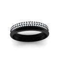 Thumbnail 23 - 3-row-diamond-wedding-ring-with-plain-band-in-black-gold-FD11403BANGLE5-NL-BG