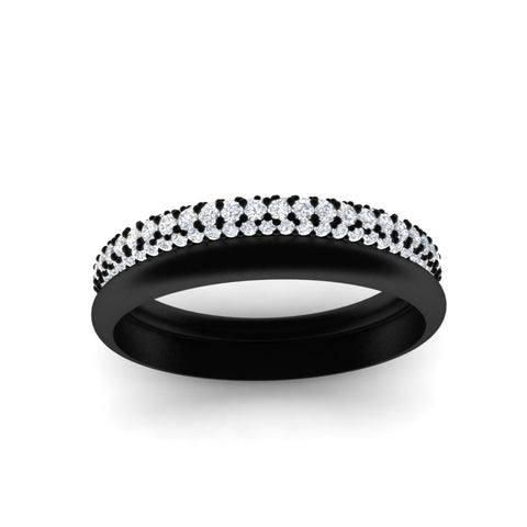 3-row-diamond-wedding-ring-with-plain-band-in-black-gold-FD11403BANGLE5-NL-BG