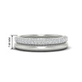 Thumbnail 4 - 3-row-diamond-wedding-ring-with-plain-band-in-white-gold-FD11403B-NL-WG-HW