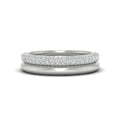 Thumbnail 1 - 3-row-diamond-wedding-ring-with-plain-band-in-white-gold-FD11403B-NL-WG