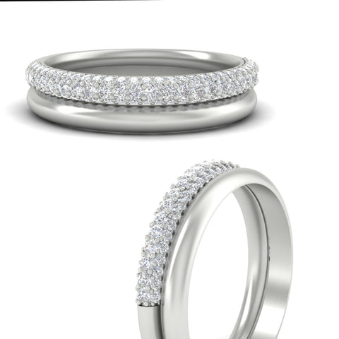 3-row-diamond-wedding-ring-with-plain-band-in-white-gold-FD11403BANGLE3-NL-WG