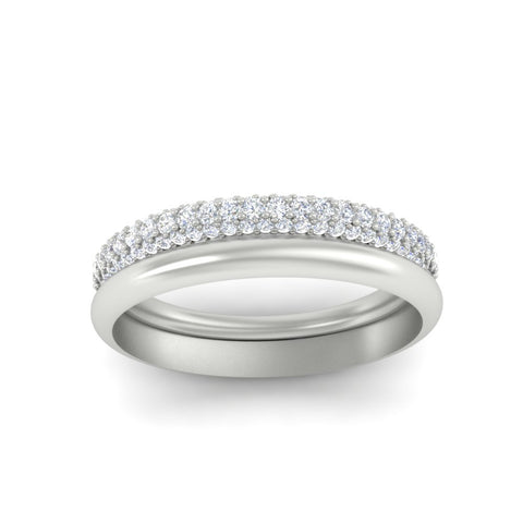 3-row-diamond-wedding-ring-with-plain-band-in-white-gold-FD11403BANGLE5-NL-WG