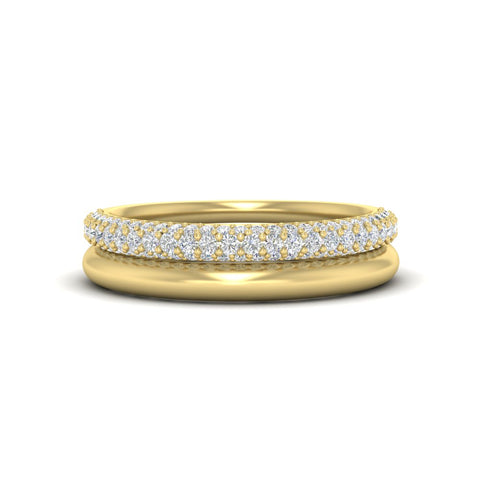 3-row-diamond-wedding-ring-with-plain-band-in-yellow-gold-FD11403B-NL-YG