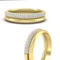 Thumbnail 9 - 3-row-diamond-wedding-ring-with-plain-band-in-yellow-gold-FD11403BANGLE3-NL-YG