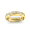 Thumbnail 11 - 3-row-diamond-wedding-ring-with-plain-band-in-yellow-gold-FD11403BANGLE5-NL-YG