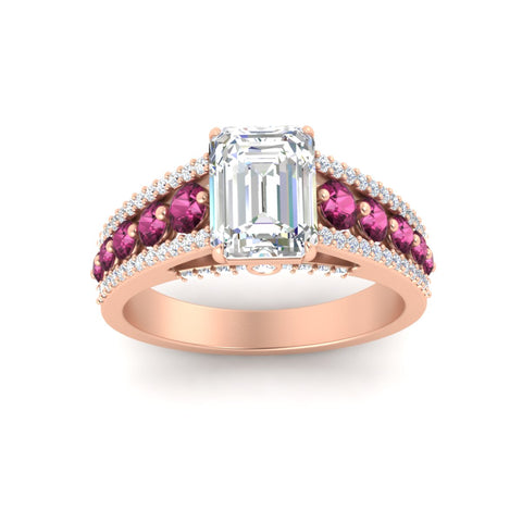 3-row-emerald-cut-pink-sapphire-big-engagement-ring-in-rose-gold-fd11538gsadrpi-nl-rg