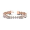 Load image into Gallery viewer, 3-row-fancy-diamond-tennis-bracelet-in-rose-gold-fdbrc11586angle2-nl-rg