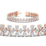 Load image into Gallery viewer, 3-row-fancy-diamond-tennis-bracelet-in-rose-gold-fdbrc11586angle2-nl-rg
