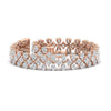 Load image into Gallery viewer, 3-row-fancy-diamond-tennis-bracelet-in-rose-gold-fdbrc11586angle2-nl-rg