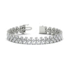 Load image into Gallery viewer, 3-row-fancy-diamond-tennis-bracelet-in-white-gold-fdbrc11586angle2-nl-wg