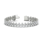 Load image into Gallery viewer, 3-row-fancy-diamond-tennis-bracelet-in-white-gold-fdbrc11586angle2-nl-wg
