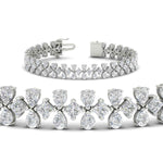 Load image into Gallery viewer, 3-row-fancy-diamond-tennis-bracelet-in-white-gold-fdbrc11586angle2-nl-wg
