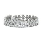 Load image into Gallery viewer, 3-row-fancy-diamond-tennis-bracelet-in-white-gold-fdbrc11586angle2-nl-wg
