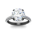 Thumbnail 23 - 3-row-pave-round-cut-diamond-engagement-ring-in-black-gold-fd11517ror-nl-bg
