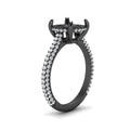 Thumbnail 16 - 3-row-pave-semi-mount-diamond-engagement-ring-in-black-gold-fd11517smr-nl-bg
