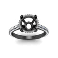 Thumbnail 15 - 3-row-pave-semi-mount-diamond-engagement-ring-in-black-gold-fd11517smr-nl-bg