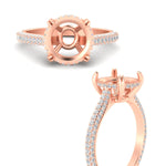 Load image into Gallery viewer, 3-row-pave-semi-mount-diamond-engagement-ring-in-rose-gold-fd11517smr-nl-rg