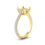 Load image into Gallery viewer, 3-row-pave-semi-mount-diamond-engagement-ring-in-yellow-gold-fd11517smr-nl-yg