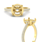 Load image into Gallery viewer, 3-row-pave-semi-mount-diamond-engagement-ring-in-yellow-gold-fd11517smr-nl-yg