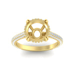 Load image into Gallery viewer, 3-row-pave-semi-mount-diamond-engagement-ring-in-yellow-gold-fd11517smr-nl-yg