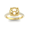 Thumbnail 11 - 3-row-pave-semi-mount-diamond-engagement-ring-in-yellow-gold-fd11517smr-nl-yg
