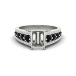 Load image into Gallery viewer, 3-row-semi-mount-black-diamond-big-engagement-ring-in-white-gold-fd11538smgblack-nl-wg
