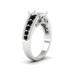 Load image into Gallery viewer, 3-row-semi-mount-black-diamond-big-engagement-ring-in-white-gold-fd11538smgblack-nl-wg

