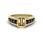 Load image into Gallery viewer, 3-row-semi-mount-black-diamond-big-engagement-ring-in-yellow-gold-fd11538smgblack-nl-yg
