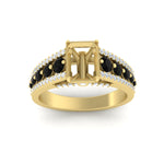 Load image into Gallery viewer, 3-row-semi-mount-black-diamond-big-engagement-ring-in-yellow-gold-fd11538smgblack-nl-yg
