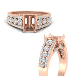 Load image into Gallery viewer, 3-row-semi-mount-diamond-big-engagement-ring-in-rose-gold-fd11538sm-nl-rg
