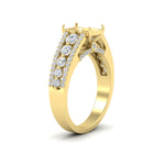 Load image into Gallery viewer, 3-row-semi-mount-diamond-big-engagement-ring-in-yellow-gold-fd11538sm-nl-yg

