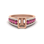 Load image into Gallery viewer, 3-row-semi-mount-pink-sapphire-big-engagement-ring-in-rose-gold-fd11538smgsadrpi-nl-rg
