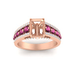 Load image into Gallery viewer, 3-row-semi-mount-pink-sapphire-big-engagement-ring-in-rose-gold-fd11538smgsadrpi-nl-rg
