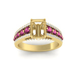 Load image into Gallery viewer, 3-row-semi-mount-pink-sapphire-big-engagement-ring-in-yellow-gold-fd11538smgsadrpi-nl-yg
