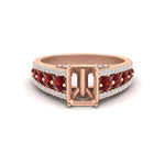 Load image into Gallery viewer, 3-row-semi-mount-ruby-big-engagement-ring-in-rose-gold-fd11538smgrudr-nl-rg
