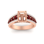 Load image into Gallery viewer, 3-row-semi-mount-ruby-big-engagement-ring-in-rose-gold-fd11538smgrudr-nl-rg
