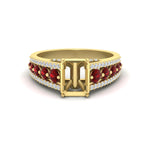 Load image into Gallery viewer, 3-row-semi-mount-ruby-big-engagement-ring-in-yellow-gold-fd11538smgrudr-nl-yg
