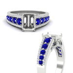 Load image into Gallery viewer, 3-row-semi-mount-sapphire-big-engagement-ring-in-white-gold-fd11538smgsabl-nl-wg
