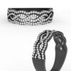 Load image into Gallery viewer, 3-row-twisted-infinity-diamond-wedding-band-in-black-gold-FD11425B-NL-BG