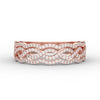 Load image into Gallery viewer, 3-row-twisted-infinity-diamond-wedding-band-in-rose-gold-FD11425B-NL-RG
