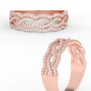 Load image into Gallery viewer, 3-row-twisted-infinity-diamond-wedding-band-in-rose-gold-FD11425B-NL-RG